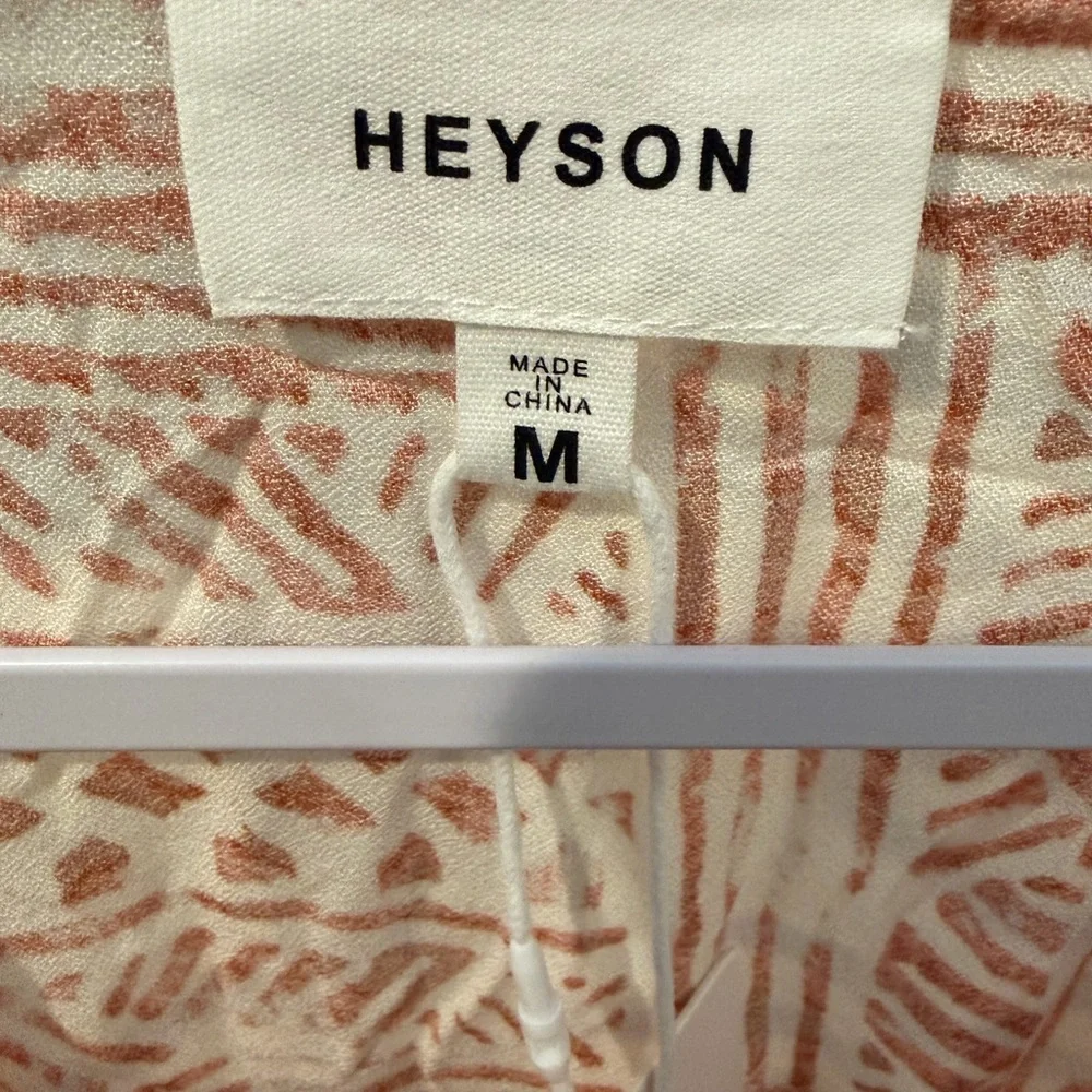 Heyson Babydoll Orange Blouse- NWT - Picture 4 of 4